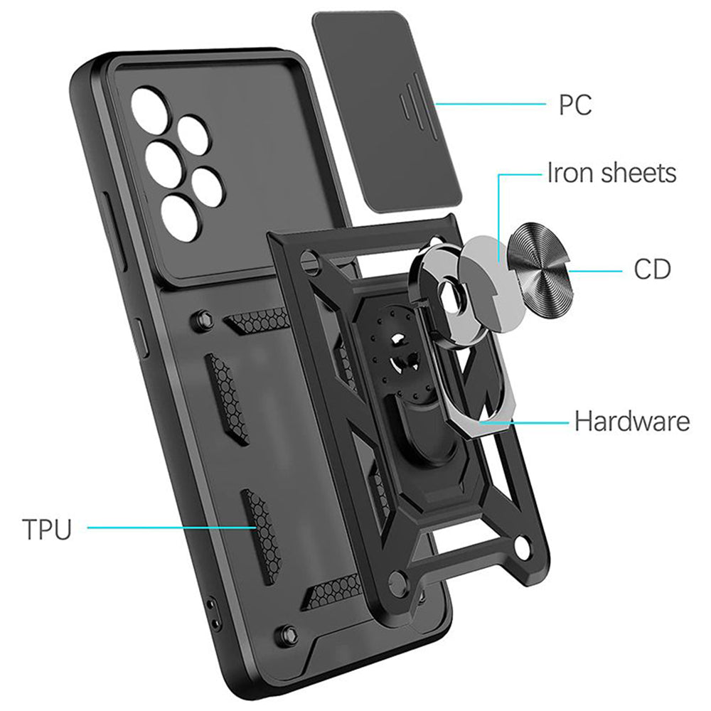 Maska za Samsung Galaxy A13 A135, Techsuit, CamShield, Crna