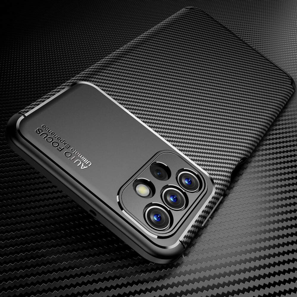 Maska za Samsung Galaxy A13 A135, Techsuit, CarbonFiber, Crna
