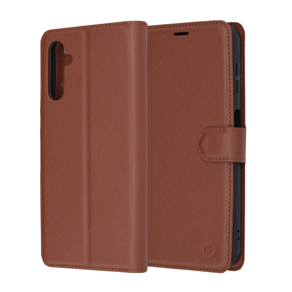 Futrola za Samsung Galaxy A14 A145 / A14 5G A146, Techsuit, Kožna Folio, Smeđa