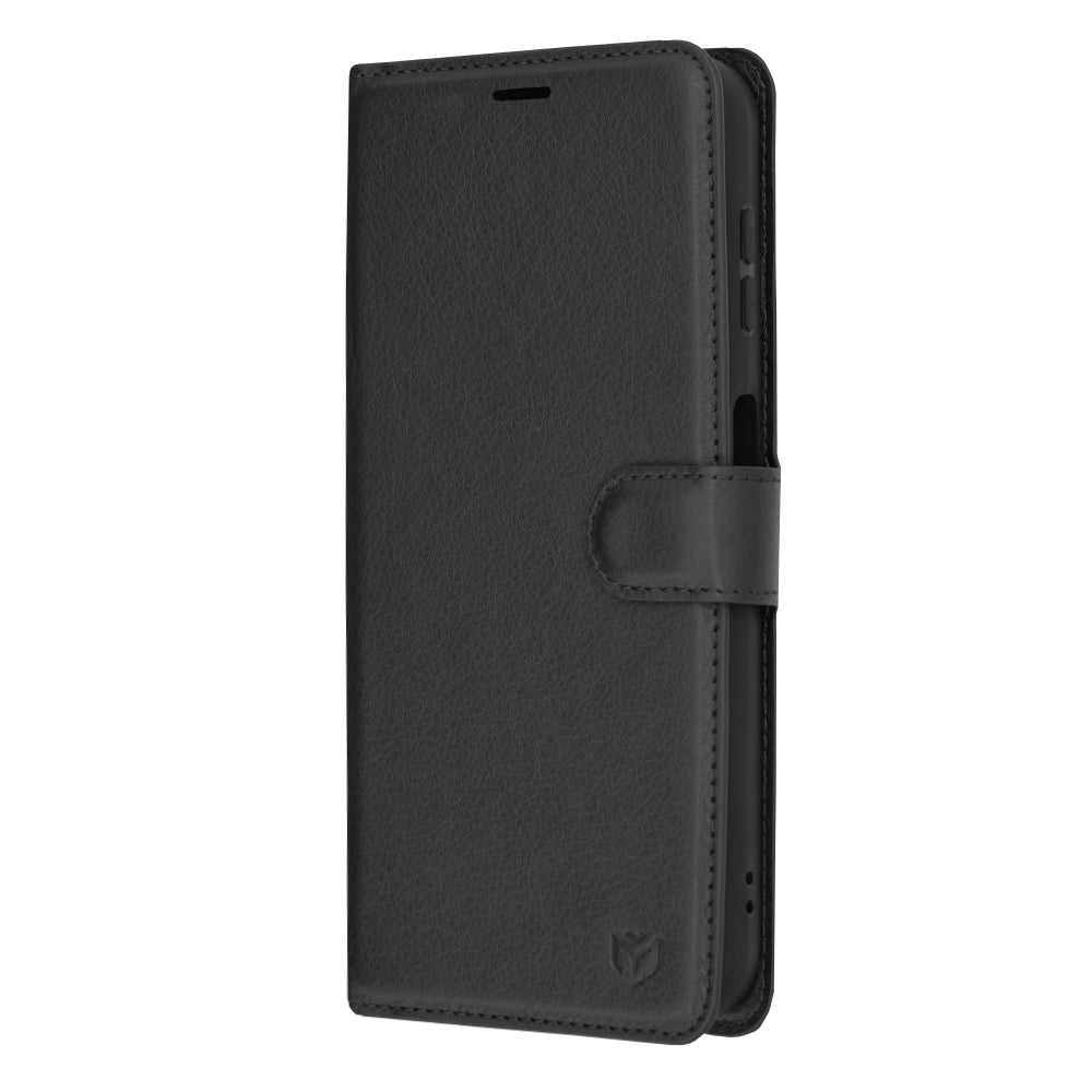 Futrola za Samsung Galaxy A14 A145 / A14 5G A146, Techsuit, Kožna Folio, Crna