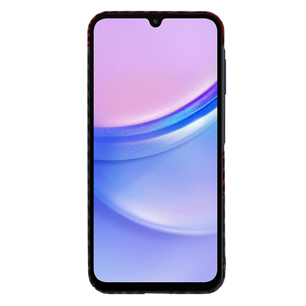 Maska za Samsung Galaxy A15 5G A156 / A15 A155, Techsuit, Carbonite FiberShell, Crno Crvena