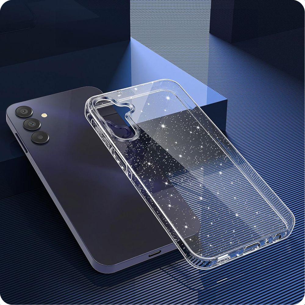 Maska za Samsung Galaxy A15 5G A156 / A15 A155, Techsuit, SparkleSkin, Prozirna