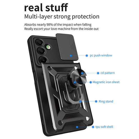 Maska za Samsung Galaxy A16 5G A166 / A16 4G A165, Techsuit, CamShield, Crna