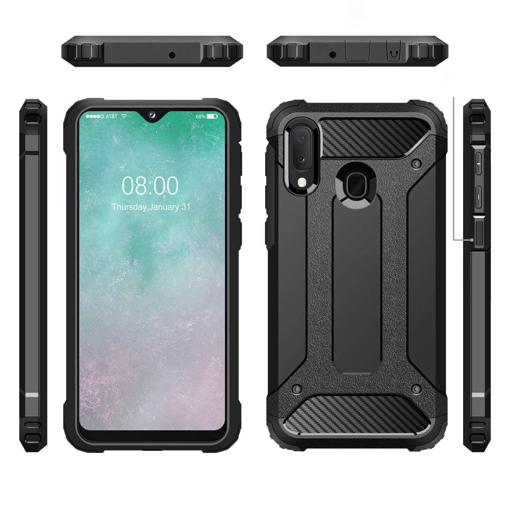 Maska za Samsung Galaxy A20e A202, Techsuit, Hybrid Armor, Crna