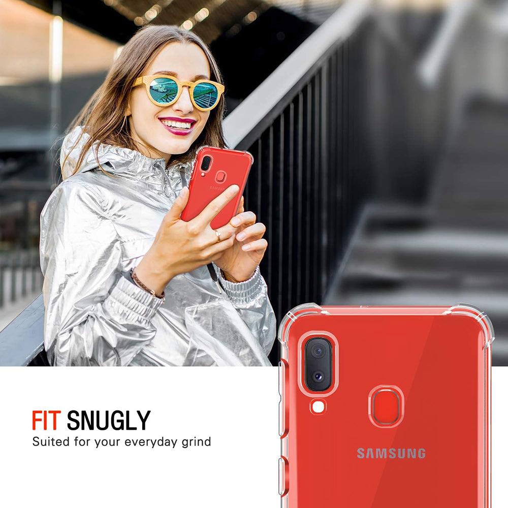 Maska za Samsung Galaxy A20e A202, Techsuit, Shockproof Clear, Prozirna