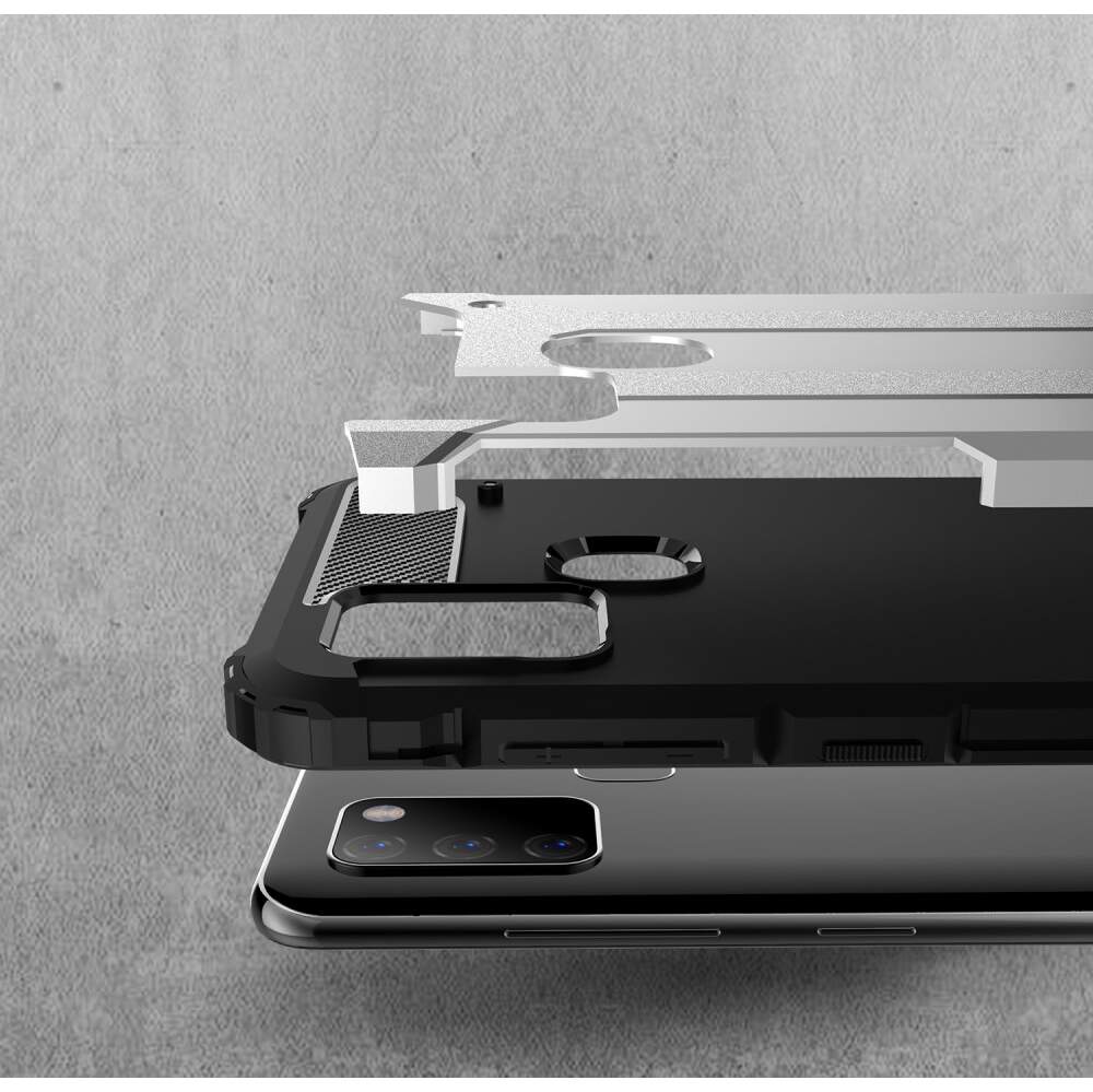 Maska za Samsung Galaxy A21s A217, Techsuit, Hybrid Armor, Crna