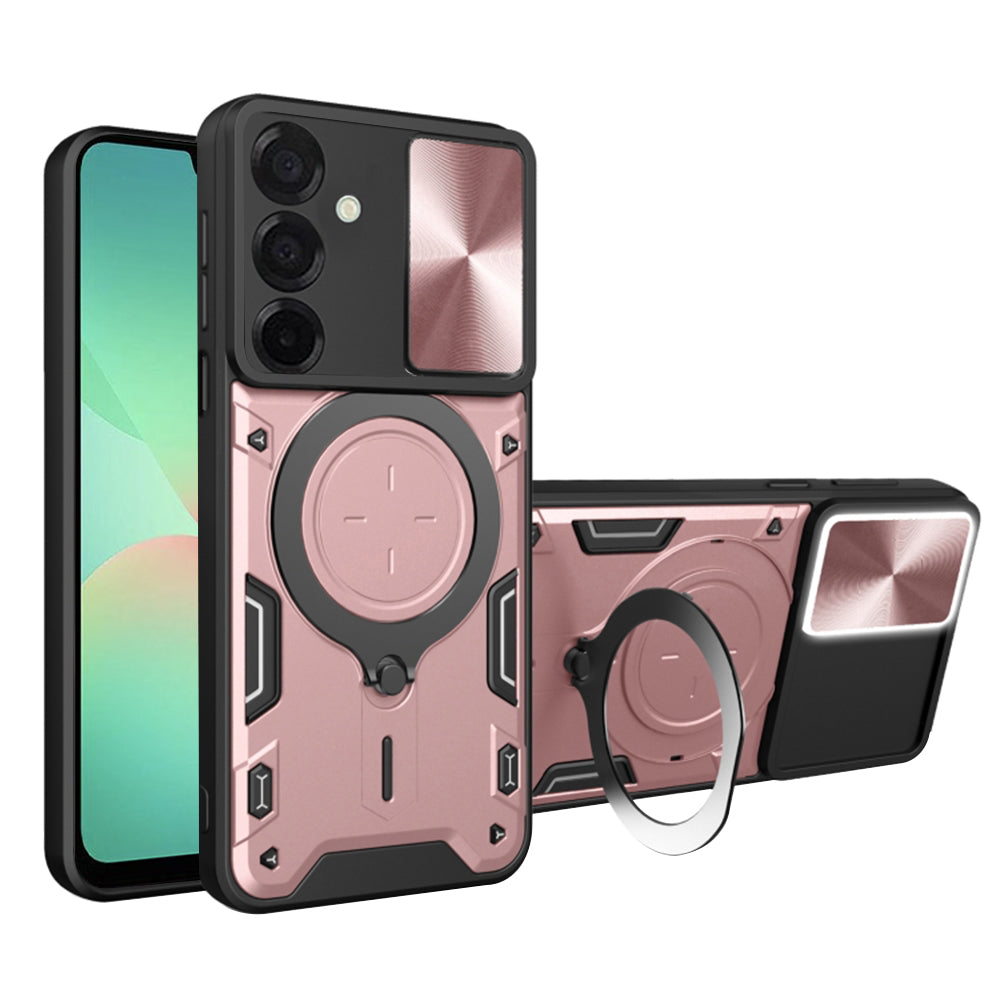 Maska za Samsung Galaxy A26 A266, Techsuit, CamGuard Pro, Ružičasto zlatna