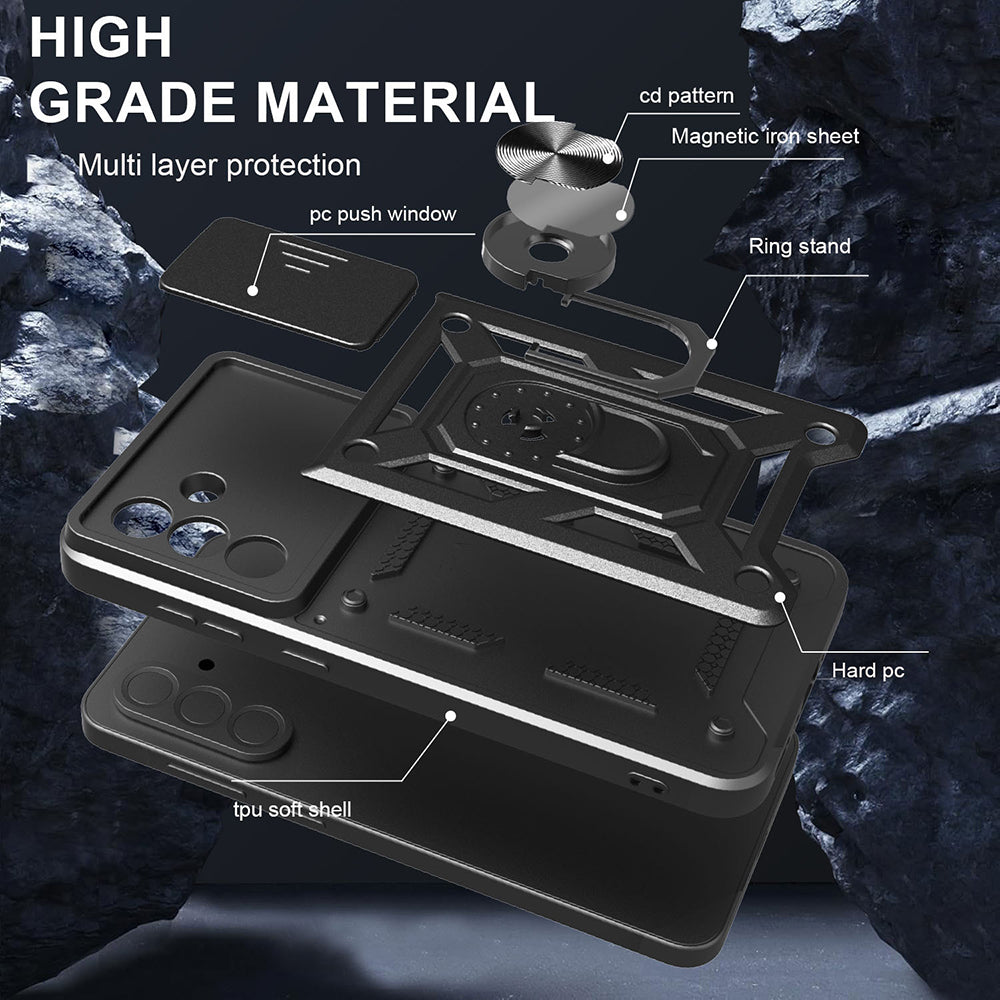 Maska za Samsung Galaxy A26 A266, Techsuit, CamShield, Crna