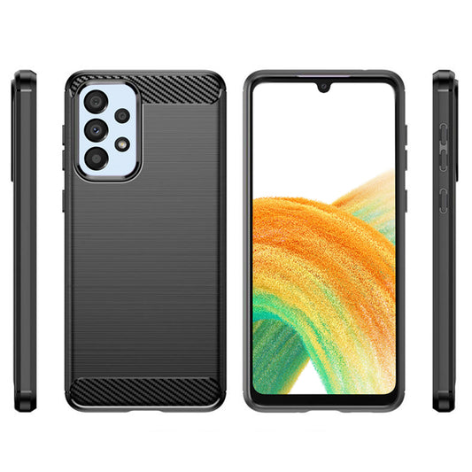 Maska za Samsung Galaxy A33 5G A336, Techsuit, Karbon, Crna