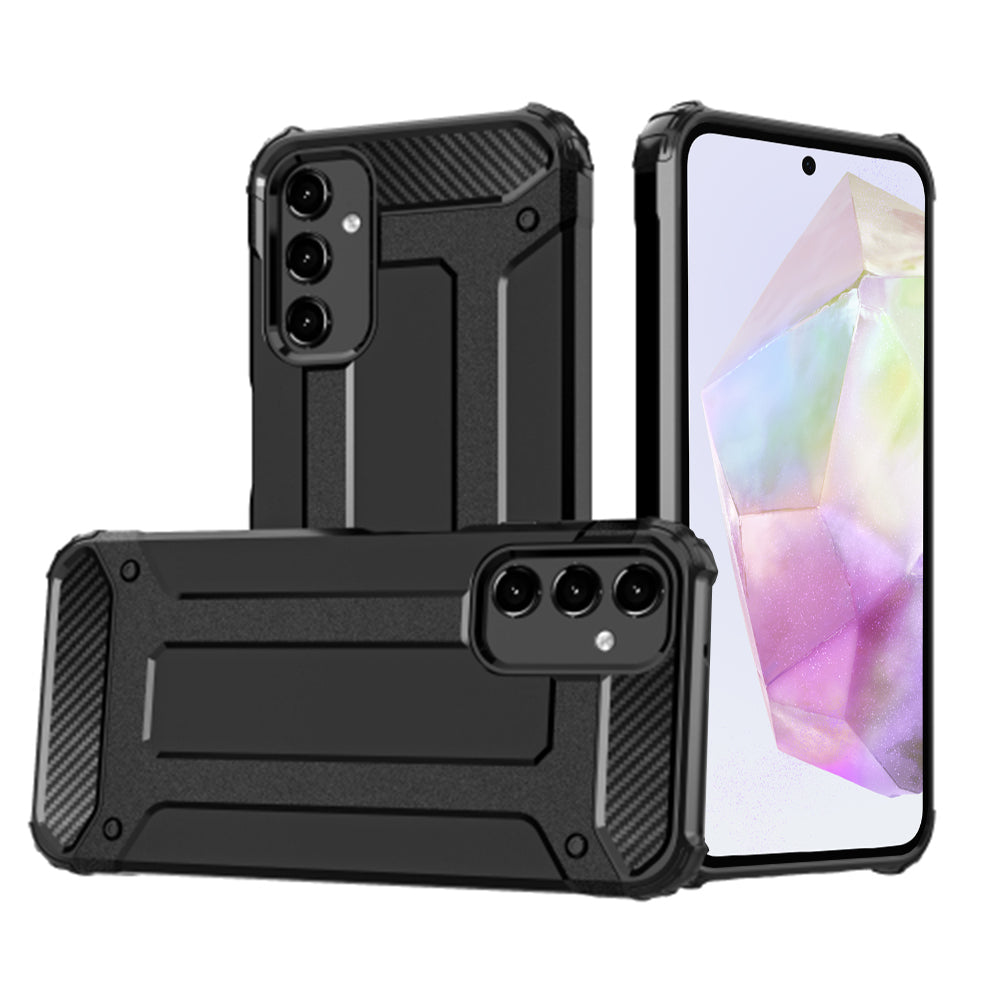 Maska za Samsung Galaxy A35 5G A356, Techsuit, Hybrid Armor, Crna