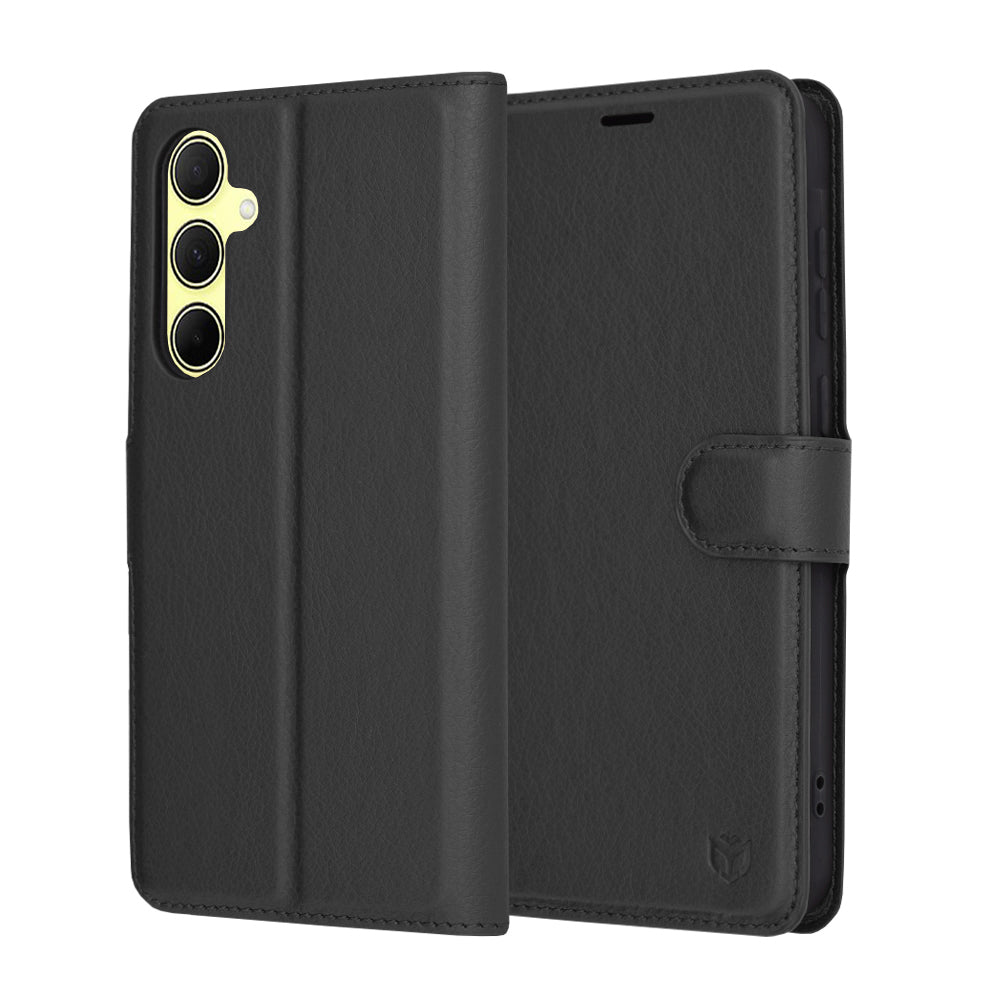 Futrola za Samsung Galaxy A35 5G A356, Techsuit, Kožna Folio, Crna