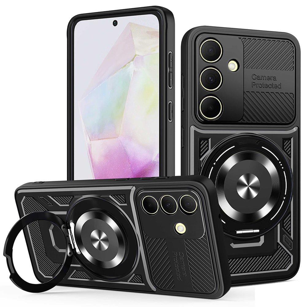 Maska za Samsung Galaxy A35 5G A356, Techsuit, RuggedCam, Crna
