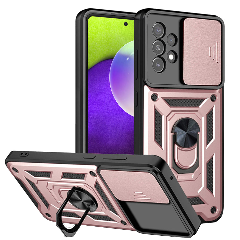 Maska za Samsung Galaxy A52s 5G A528 / A52 5G A526 / A52 A525, Techsuit, CamShield, Roza