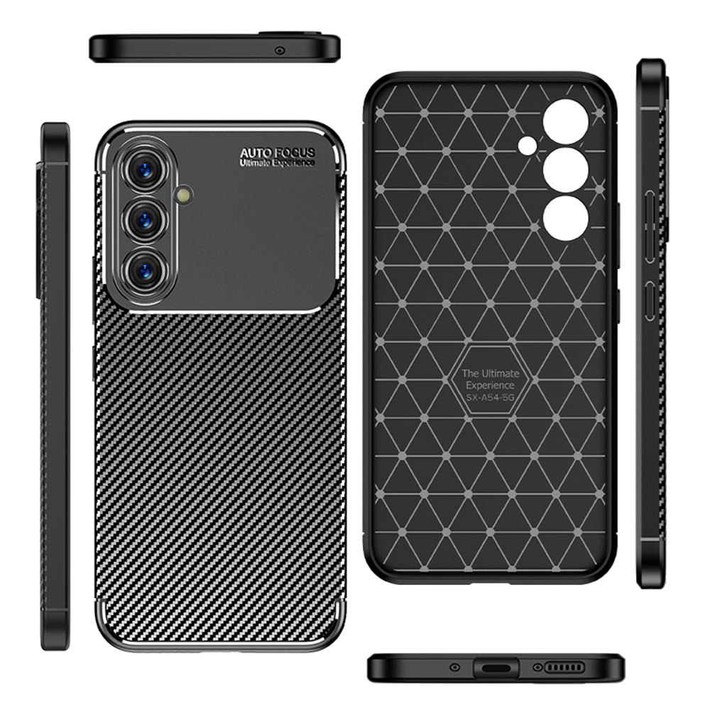 Maska za Samsung Galaxy A54 A546, Techsuit, CarbonFiber, Crna