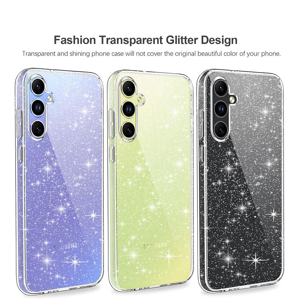 Maska za Samsung Galaxy A54 A546, Techsuit, SparkleSkin, Prozirna
