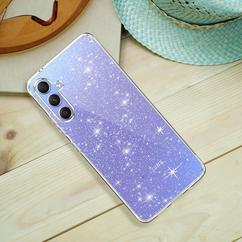 Maska za Samsung Galaxy A54 A546, Techsuit, SparkleSkin, Prozirna