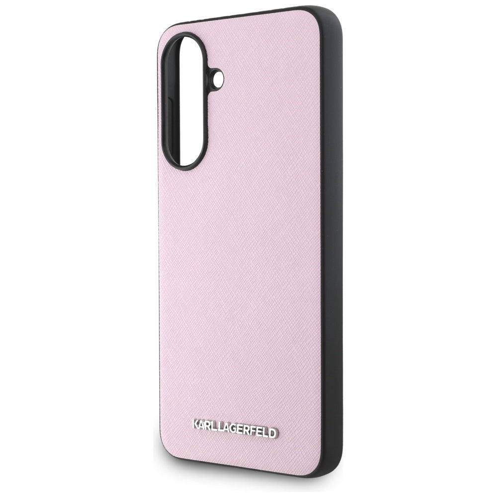 Futrola za Samsung Galaxy A56 A566, Karl Lagerfeld, Saffiano Metal Logo, Roza