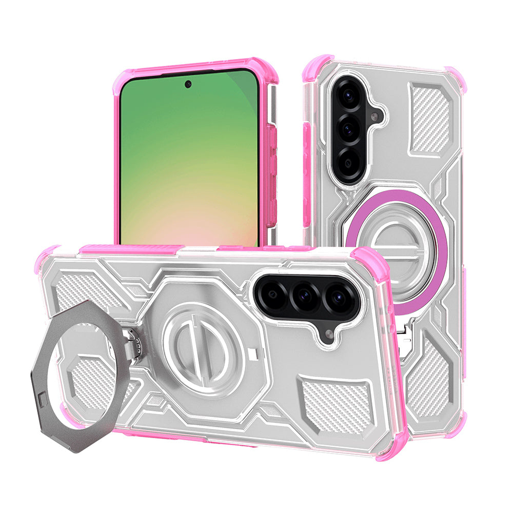 Futrola za Samsung Galaxy A56 A566, Techsuit, Carbon Shield Pro, Roza