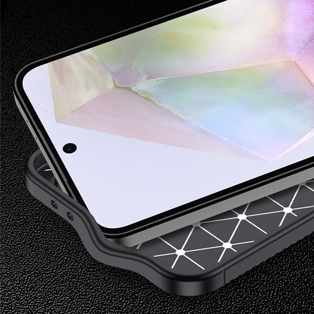Maska za Samsung Galaxy A56 A566, Techsuit, CarbonFiber, Crna
