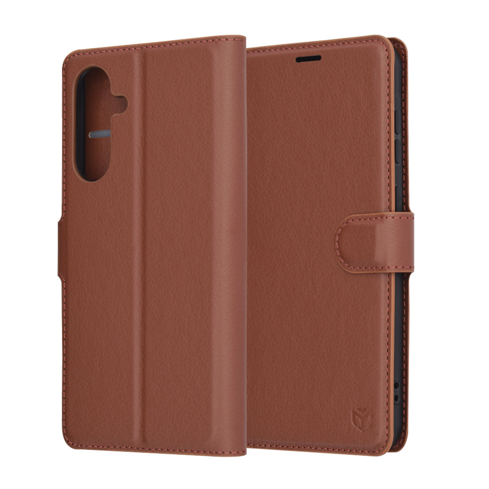 Futrola za Samsung Galaxy A56 A566, Techsuit, Kožna Folio, Smeđa