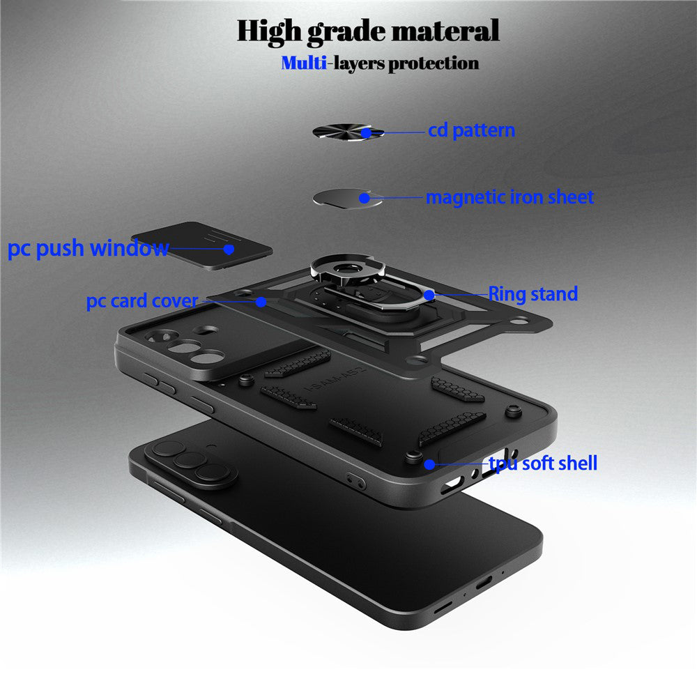 Futrola za Samsung Galaxy A57 5G, Techsuit, CamShield, Crna