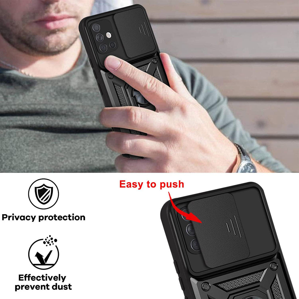 Maska za Samsung Galaxy A71 A715, Techsuit, CamShield, Crna