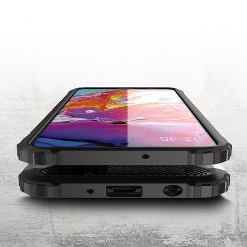 Maska za Samsung Galaxy A71 A715, Techsuit, Hybrid Armor, Crna