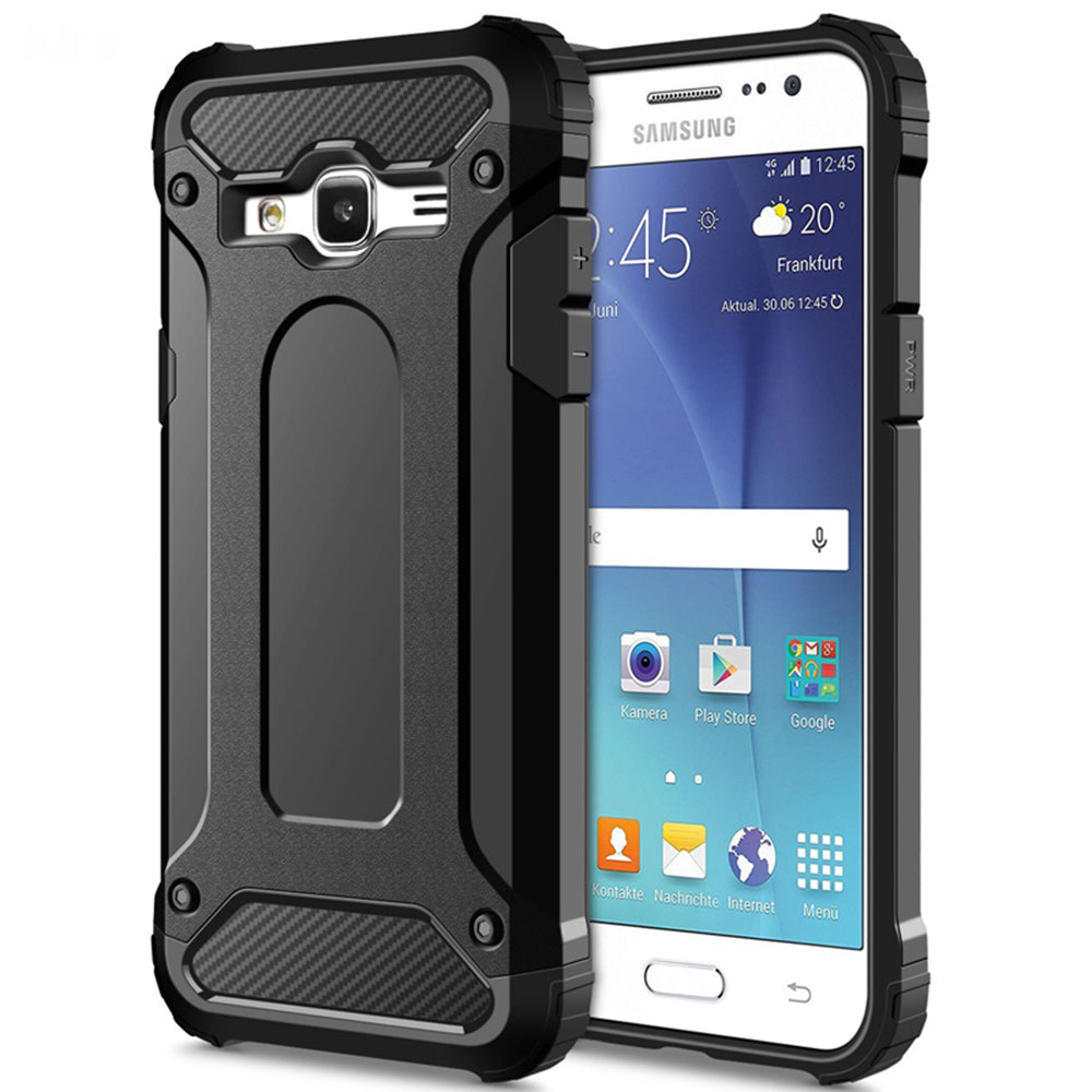 Maska za Samsung Galaxy J5 J500, Techsuit, Hybrid Armor, Crna