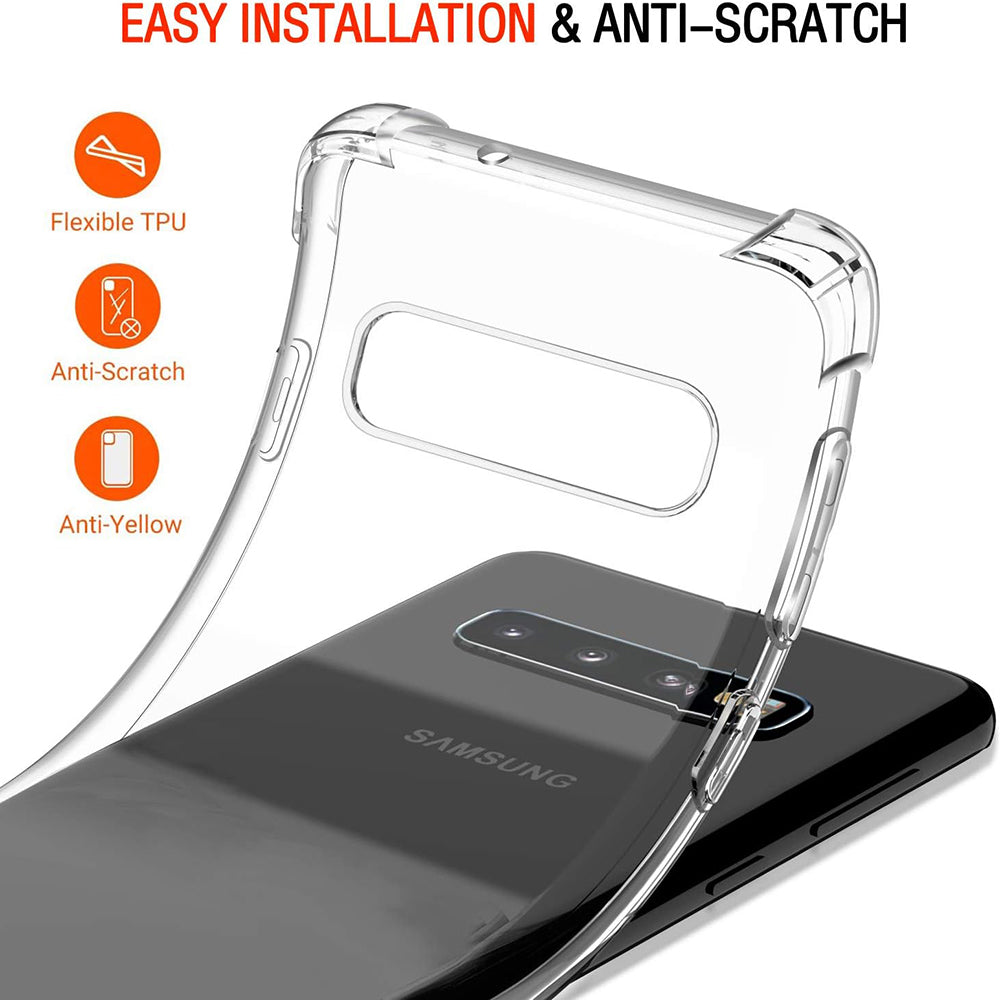 Maska za Samsung Galaxy S10 G973, Techsuit, Shockproof Clear, Prozirna