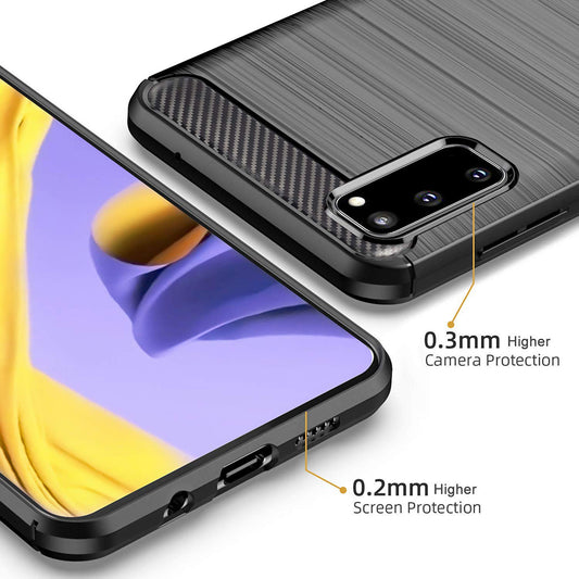 Maska za Samsung Galaxy S20 5G G981 / S20 G980, Techsuit, Karbon, Crna