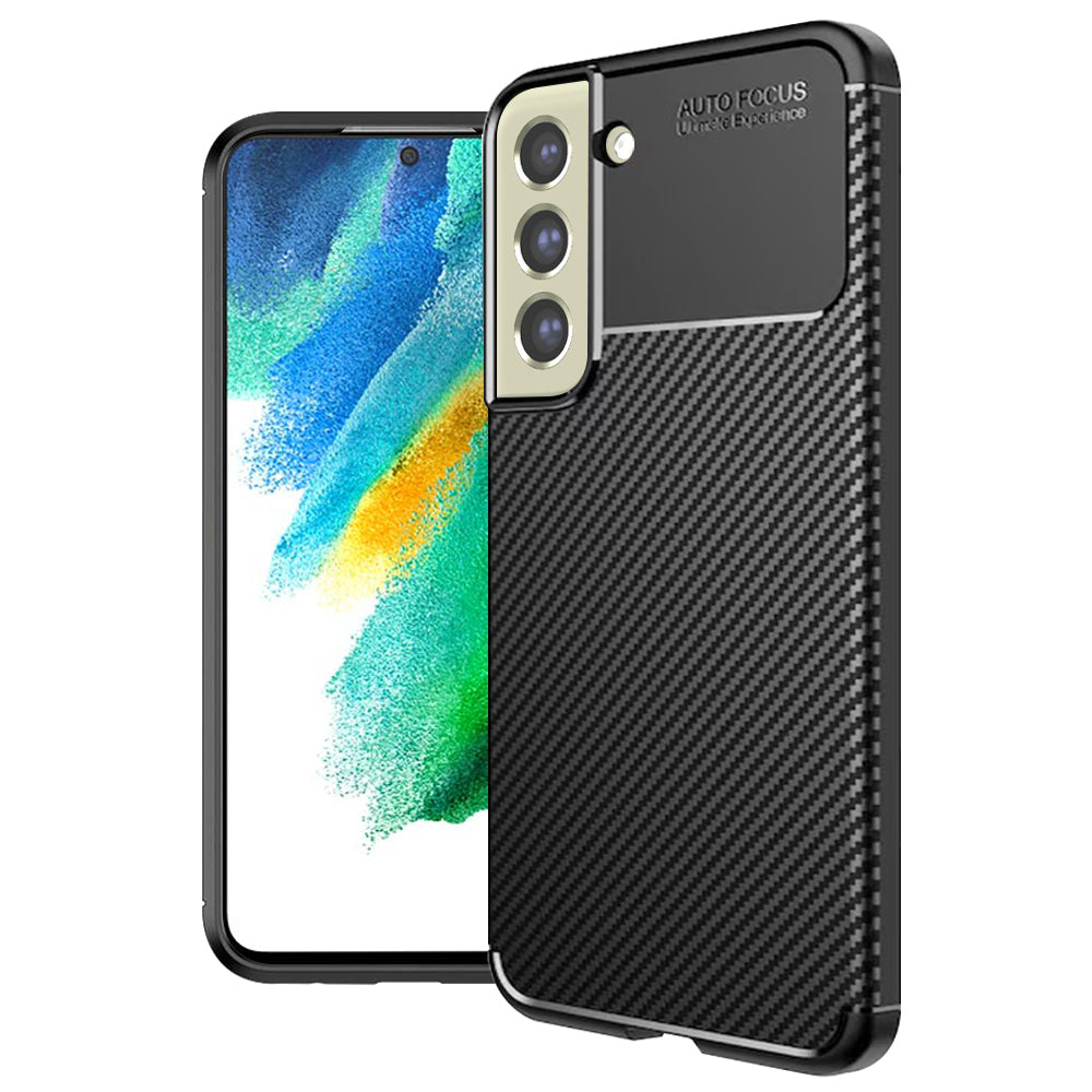 Maska za Samsung Galaxy S21 FE 5G G990, Techsuit, CarbonFiber, Crna