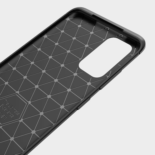 Maska za Samsung Galaxy S21 Ultra 5G G998, Techsuit, Karbon, Crna