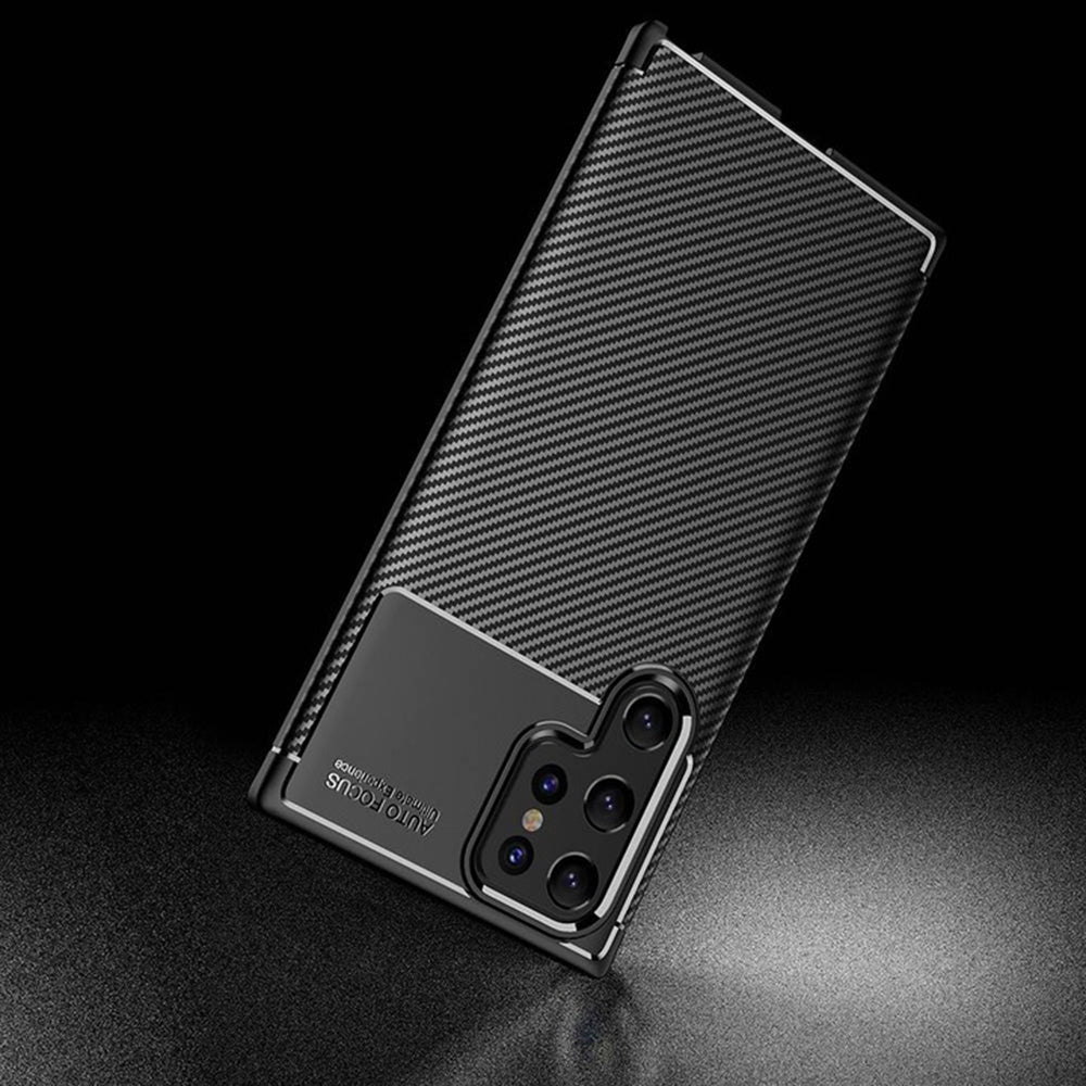 Maska za Samsung Galaxy S22 Ultra 5G S908, Techsuit, CarbonFiber, Crna