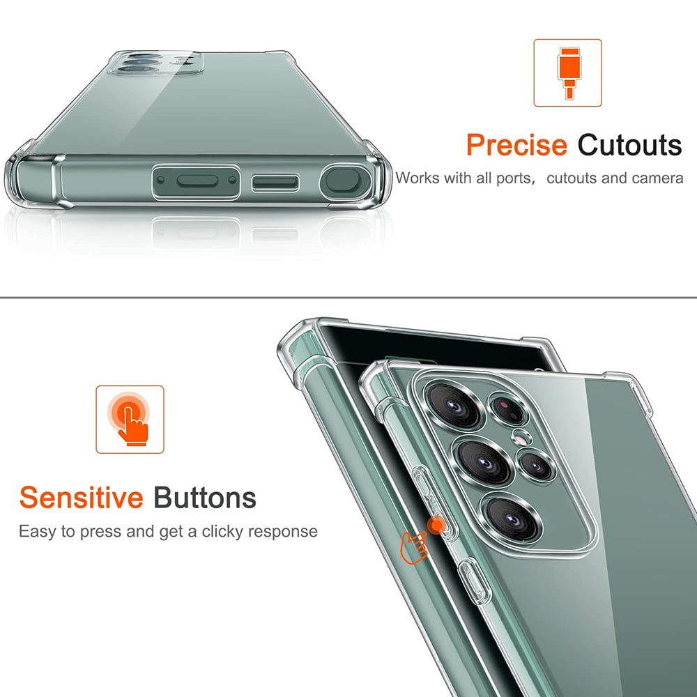 Maska za Samsung Galaxy S22 Ultra 5G S908, Techsuit, Otporna na udarce, Prozirna