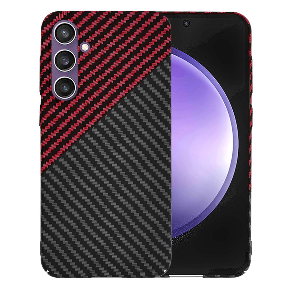 Maska za Samsung Galaxy S23 FE S711, Techsuit, Carbonite FiberShell, Crno Crvena