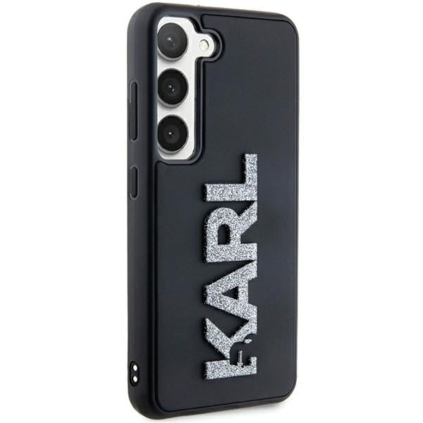 Futrola za Samsung Galaxy S23+ S916, Karl Lagerfeld, 3D Rubber Glitter Logo, Crna