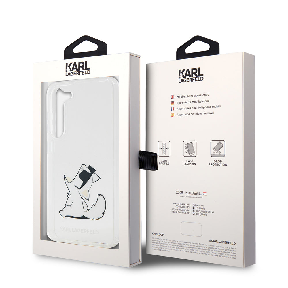 Futrola za Samsung Galaxy S23+ S916, Karl Lagerfeld, Choupette Eat, Prozirna