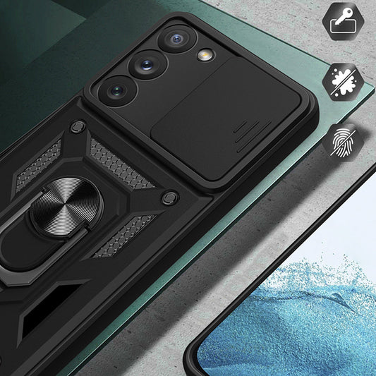 Maska za Samsung Galaxy S23+ S916, Techsuit, CamShield, Zelena