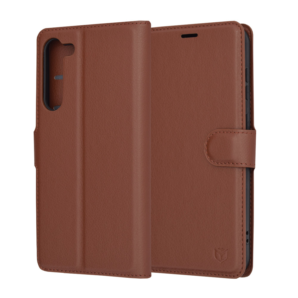 Futrola za Samsung Galaxy S23+ S916, Techsuit, Kožna Folio, Smeđa