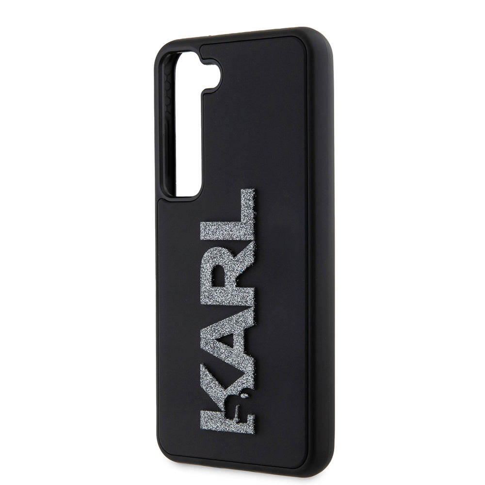 Futrola za Samsung Galaxy S23 S911, Karl Lagerfeld, 3D Rubber Glitter Logo, Crna