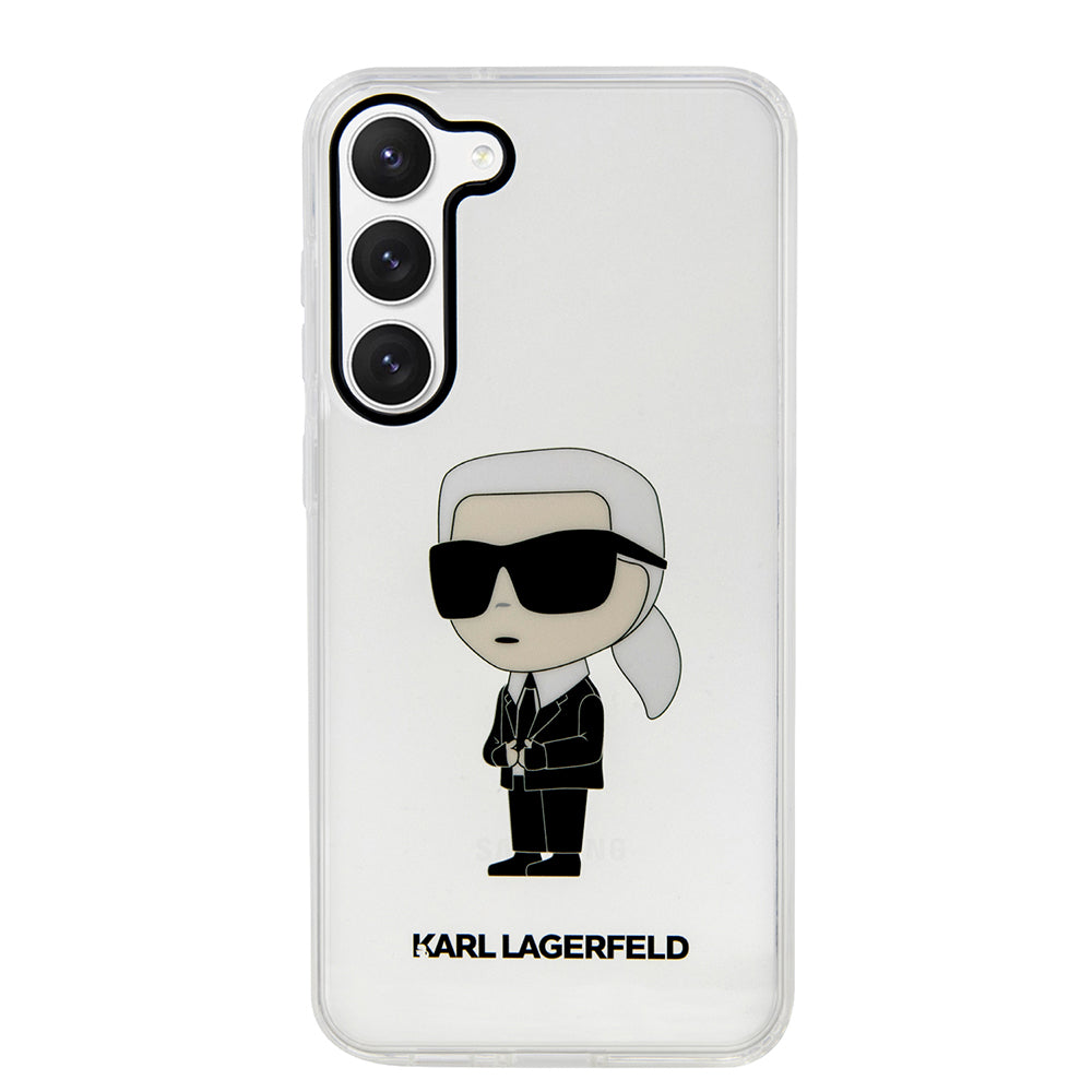 Futrola za Samsung Galaxy S23 S911, Karl Lagerfeld, Ikonik Karl, Prozirna