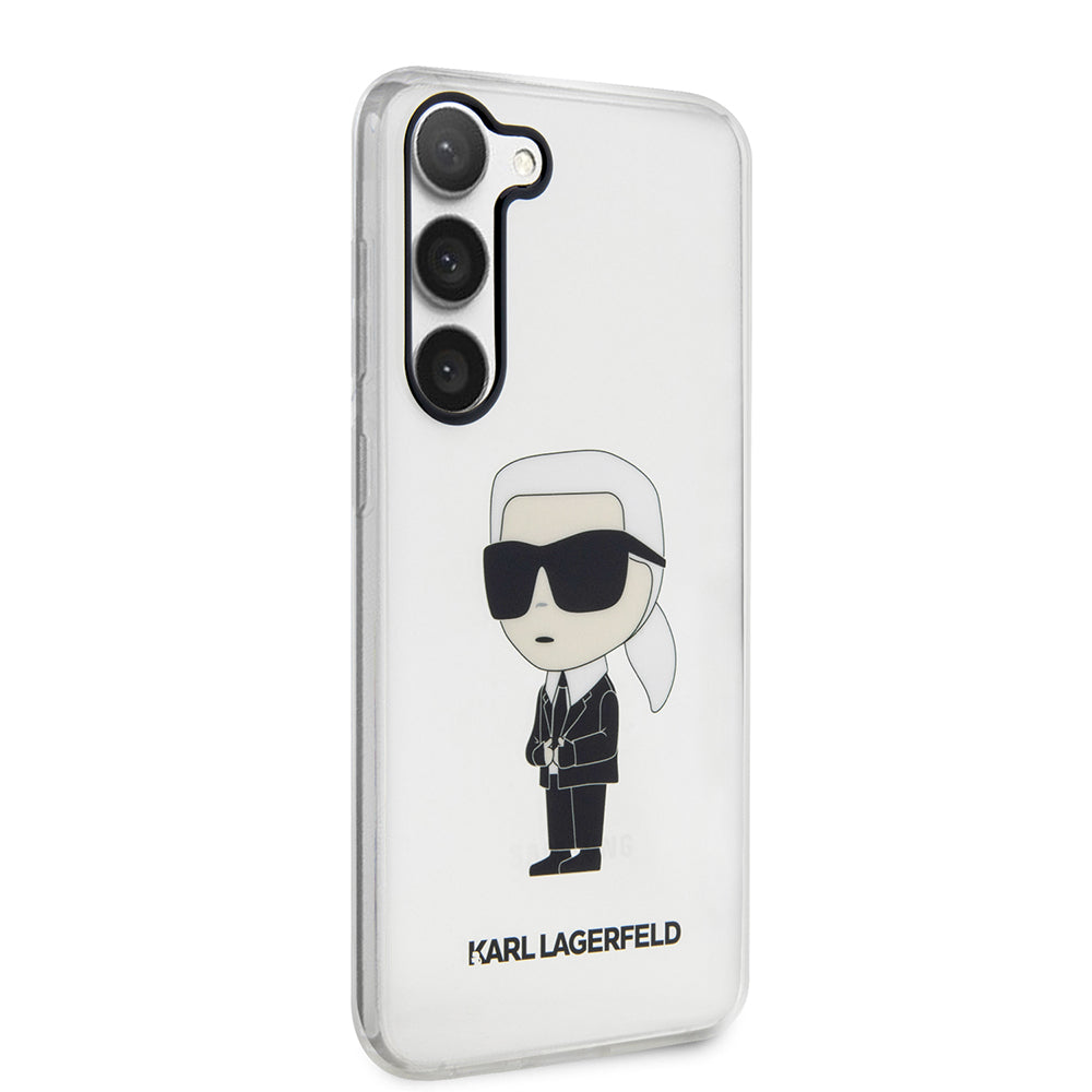 Futrola za Samsung Galaxy S23 S911, Karl Lagerfeld, Ikonik Karl, Prozirna