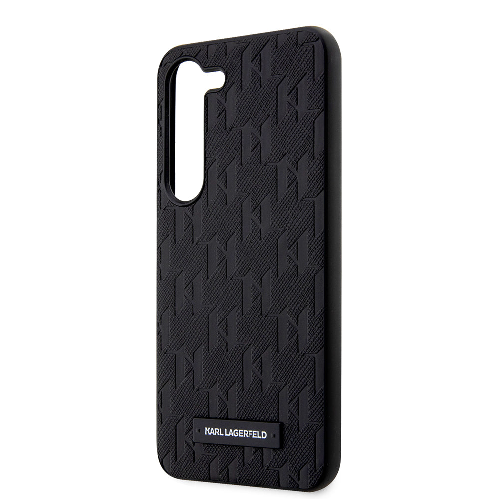 Futrola za Samsung Galaxy S23 S911, Karl Lagerfeld, Saffiano Monogram Metal Logo, Crna
