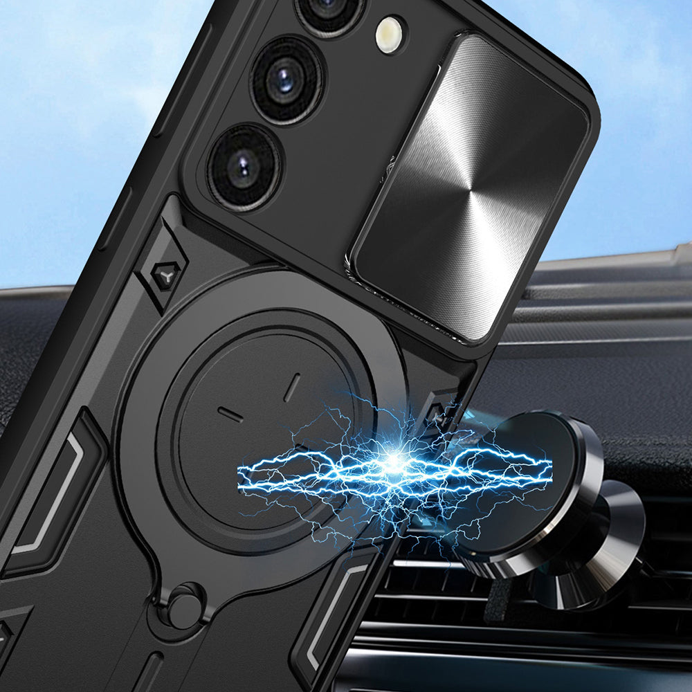 Maska za Samsung Galaxy S23 S911, Techsuit, CamGuard Pro, Crna