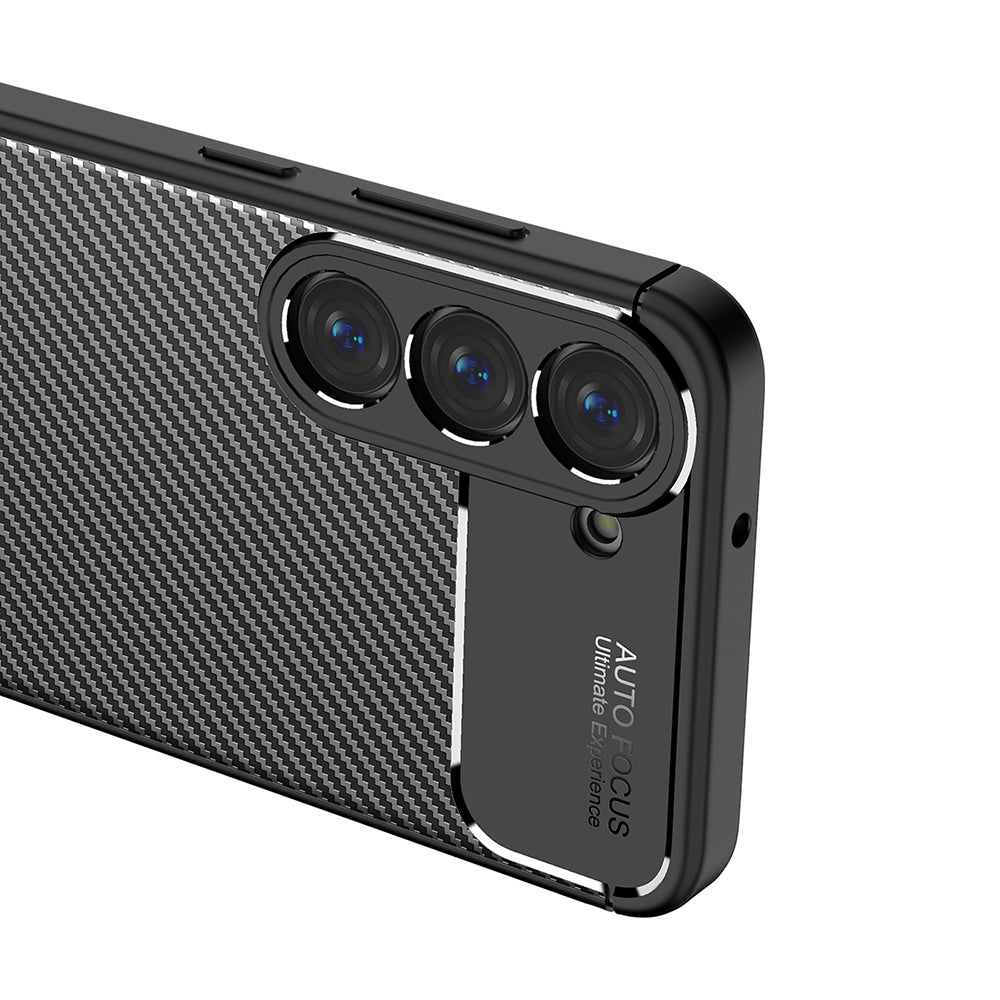 Maska za Samsung Galaxy S23 S911, Techsuit, CarbonFiber, Crna