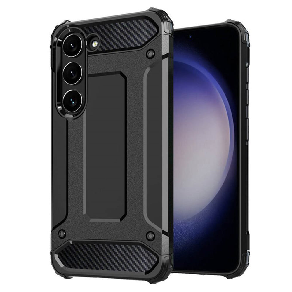 Maska za Samsung Galaxy S23 S911, Techsuit, Hybrid Armor, Crna
