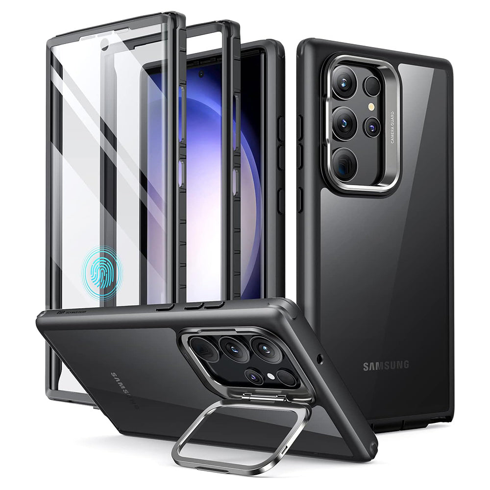 Futrola za Samsung Galaxy S23 Ultra S918, ESR, Shock Armor Kickstand, Crna Prozirna