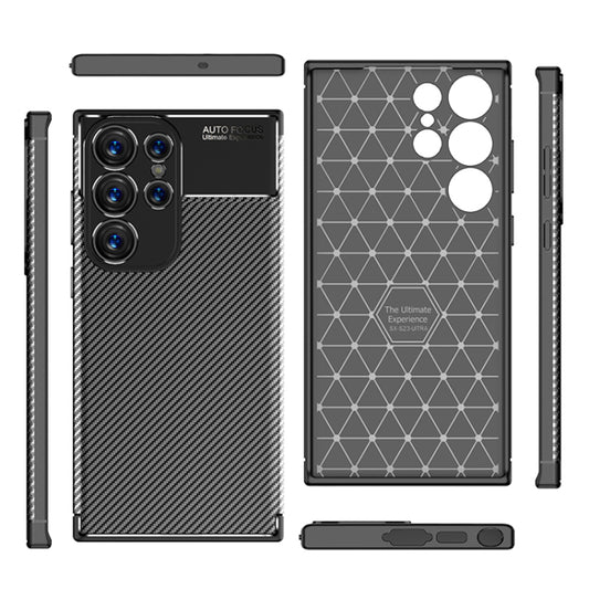 Maska za Samsung Galaxy S23 Ultra S918, Techsuit, CarbonFiber, Crna