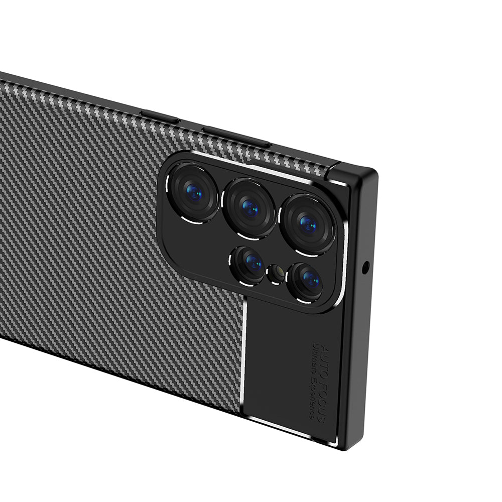 Maska za Samsung Galaxy S23 Ultra S918, Techsuit, CarbonFiber, Crna