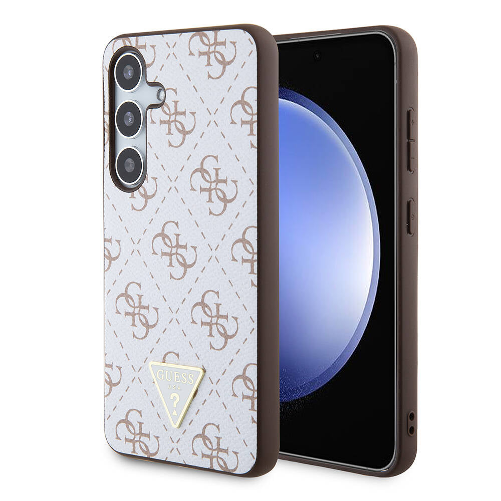 Futrola za Samsung Galaxy S24+ S926, Guess, 4G Triangle Logo, Bijela